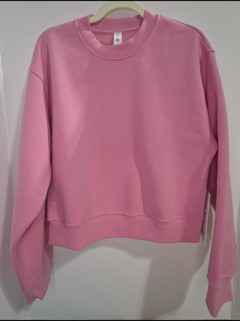 Lululemon W Steady State Crew Sweatshirt XS Pink NWT Cozy Fleece Pullover
